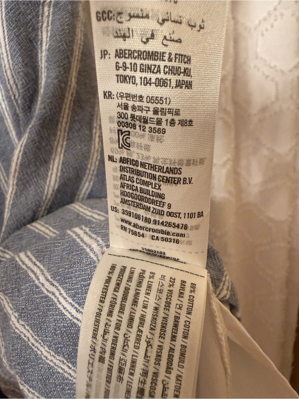 Hollister Blue and White Striped Button-Front Sundress - Picture 8 of 11